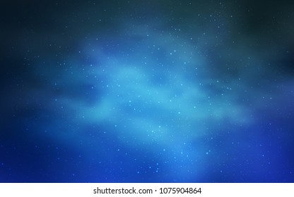 Light BLUE vector texture with milky way stars. Blurred decorative design in simple style with galaxy stars. Best design for your ad, poster, banner.