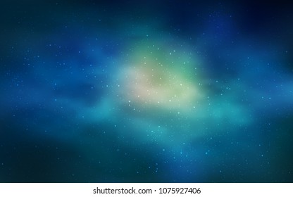 Light BLUE vector texture with milky way stars. Shining illustration with sky stars on abstract template. Pattern for astrology websites.