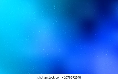 Light BLUE vector texture with milky way stars. Blurred decorative design in simple style with galaxy stars. Pattern for astrology websites.