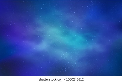 Light BLUE vector texture with milky way stars. Modern abstract illustration with Big Dipper stars. Best design for your ad, poster, banner.