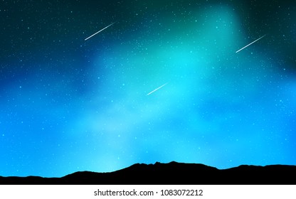 Light BLUE vector texture with milky way stars. Shining illustration with sky stars on abstract template. Template for cosmic backgrounds.