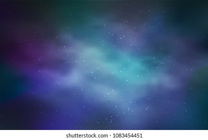 Light BLUE vector texture with milky way stars. Shining illustration with sky stars on abstract template. Pattern for astronomy websites.