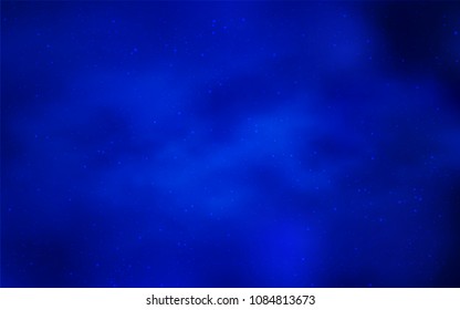 Light BLUE vector texture with milky way stars. Shining colored illustration with bright astronomical stars. Pattern for astrology websites.