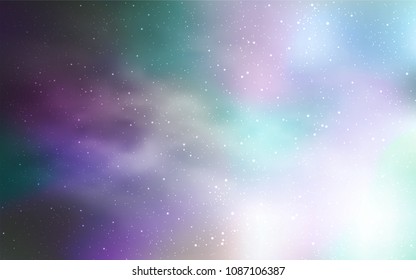 Light BLUE vector texture with milky way stars. Shining illustration with sky stars on abstract template. Template for cosmic backgrounds.