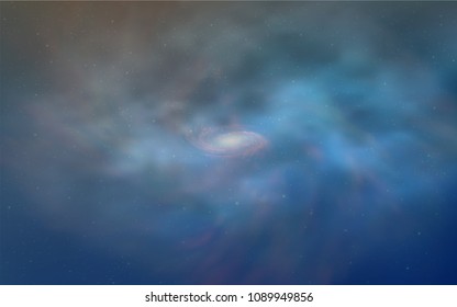 Light BLUE vector texture with milky way stars. Shining colored illustration with bright astronomical stars. Smart design for your business advert.