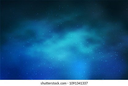 Light BLUE vector texture with milky way stars. Modern abstract illustration with Big Dipper stars. Pattern for astronomy websites.