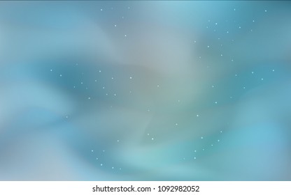 Light BLUE vector texture with milky way stars. Shining illustration with sky stars on abstract template. Pattern for futuristic ad, booklets.