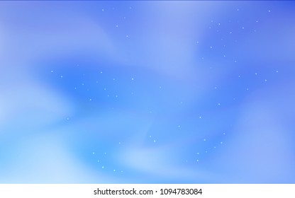 Light BLUE vector texture with milky way stars. Shining illustration with sky stars on abstract template. Pattern for futuristic ad, booklets.
