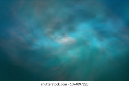 Light BLUE vector texture with milky way stars. Blurred decorative design in simple style with galaxy stars. Best design for your ad, poster, banner.