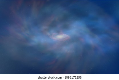 Light BLUE vector texture with milky way stars. Shining colored illustration with bright astronomical stars. Template for cosmic backgrounds.