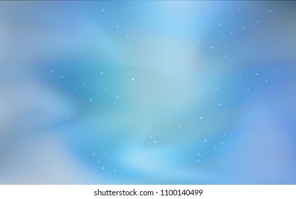 Light BLUE vector texture with milky way stars. Shining colored illustration with bright astronomical stars. Best design for your ad, poster, banner.