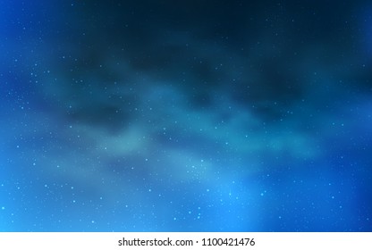 Light BLUE vector texture with milky way stars. Modern abstract illustration with Big Dipper stars. Smart design for your business advert.