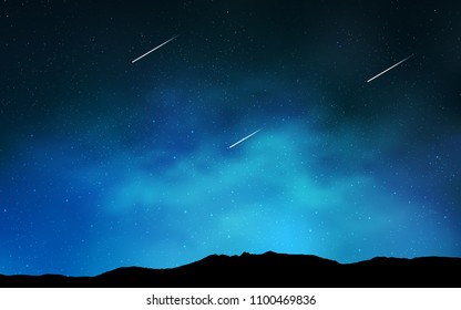 Light BLUE vector texture with milky way stars. Shining colored illustration with bright astronomical stars. Template for cosmic backgrounds.
