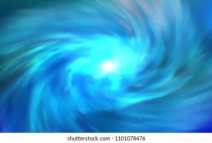 Light BLUE vector texture with milky way stars. Space stars on blurred abstract background with gradient. Best design for your ad, poster, banner.