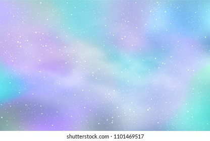Light BLUE vector texture with milky way stars. Shining illustration with sky stars on abstract template. Pattern for astronomy websites.