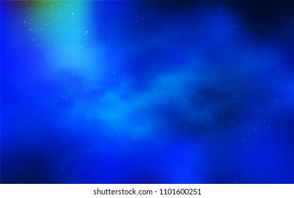 Light BLUE vector texture with milky way stars. Shining illustration with sky stars on abstract template. Pattern for astrology websites.