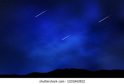 Light BLUE vector texture with milky way stars. Shining colored illustration with bright astronomical stars. Smart design for your business advert.