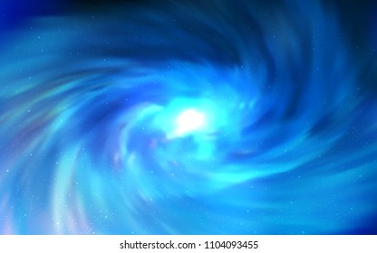 Light BLUE vector texture with milky way stars. Shining colored illustration with bright astronomical stars. Best design for your ad, poster, banner.