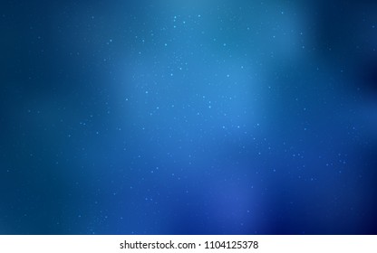 Light BLUE vector texture with milky way stars. Modern abstract illustration with Big Dipper stars. Pattern for astronomy websites.