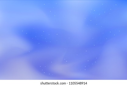 Light BLUE vector texture with milky way stars. Shining colored illustration with bright astronomical stars. Pattern for astronomy websites.