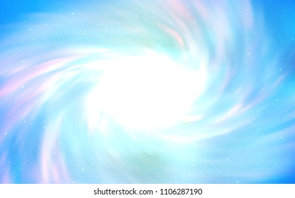 Light BLUE vector texture with milky way stars. Shining illustration with sky stars on abstract template. Template for cosmic backgrounds.