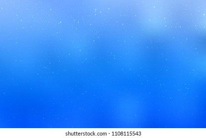 Light BLUE vector texture with milky way stars. Shining illustration with sky stars on abstract template. Pattern for astrology websites.