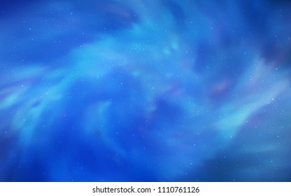 Light BLUE vector texture with milky way stars. Space stars on blurred abstract background with gradient. Pattern for astrology websites.