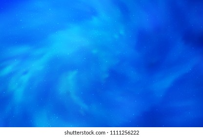 Light BLUE vector texture with milky way stars. Blurred decorative design in simple style with galaxy stars. Template for cosmic backgrounds.