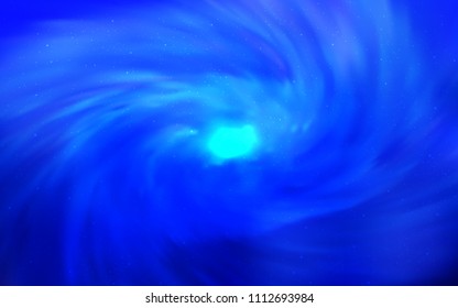 Light BLUE vector texture with milky way stars. Shining colored illustration with bright astronomical stars. Pattern for astronomy websites.