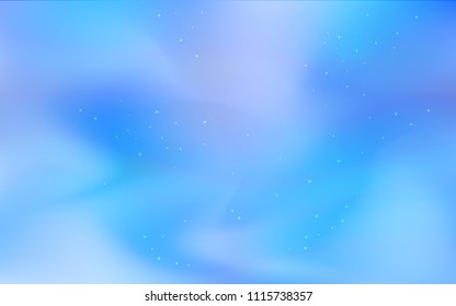 Light BLUE vector texture with milky way stars. Blurred decorative design in simple style with galaxy stars. Pattern for astronomy websites.
