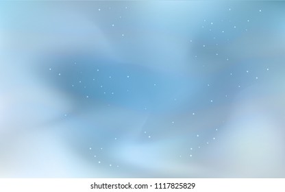 Light BLUE vector texture with milky way stars. Modern abstract illustration with Big Dipper stars. Template for cosmic backgrounds.