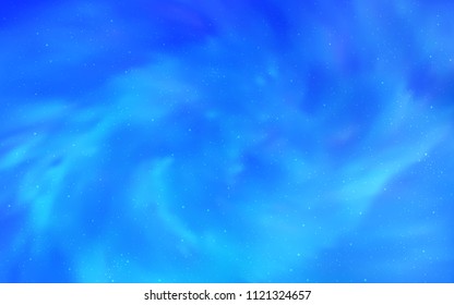 Light BLUE vector texture with milky way stars. Shining illustration with sky stars on abstract template. Pattern for futuristic ad, booklets.