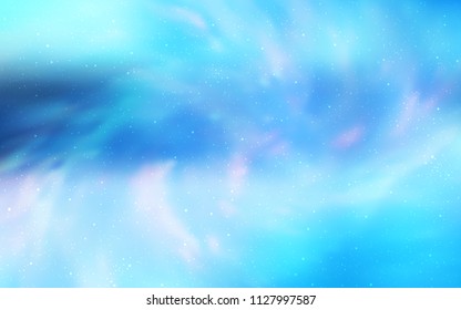 Light BLUE vector texture with milky way stars. Shining illustration with sky stars on abstract template. Template for cosmic backgrounds.
