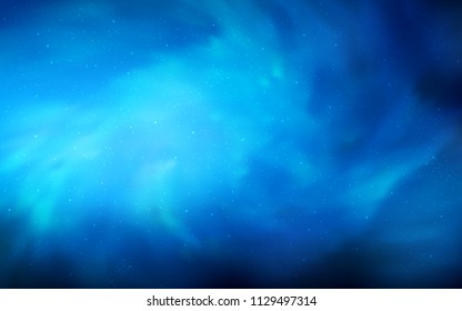 Light BLUE vector texture with milky way stars. Shining colored illustration with bright astronomical stars. Pattern for astrology websites.