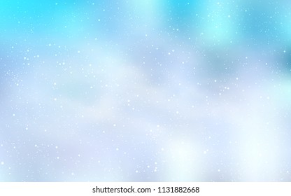 Light BLUE vector texture with milky way stars. Shining illustration with sky stars on abstract template. Smart design for your business advert.