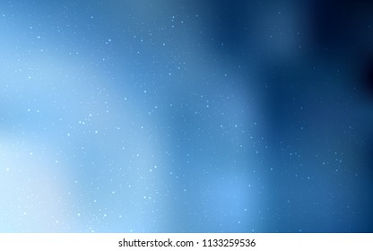 Light BLUE vector texture with milky way stars. Glitter abstract illustration with colorful cosmic stars. Pattern for astronomy websites.
