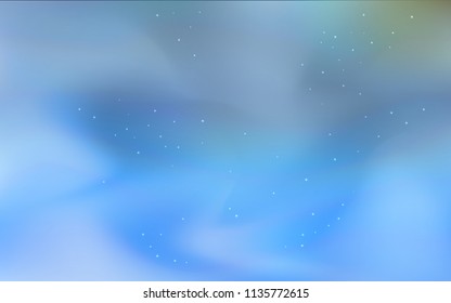 Light BLUE vector texture with milky way stars. Blurred decorative design in simple style with galaxy stars. Pattern for futuristic ad, booklets.