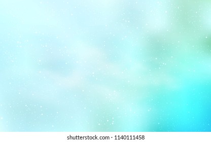 Light BLUE vector texture with milky way stars. Glitter abstract illustration with colorful cosmic stars. Pattern for futuristic ad, booklets.