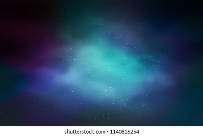 Light BLUE vector texture with milky way stars. Modern abstract illustration with Big Dipper stars. Template for cosmic backgrounds.