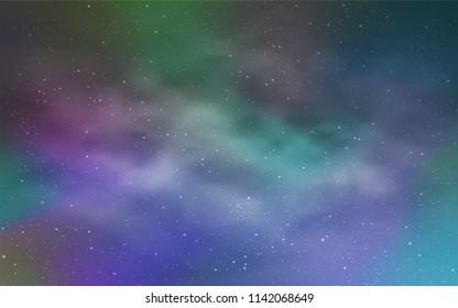 Light BLUE vector texture with milky way stars. Modern abstract illustration with Big Dipper stars. Pattern for astrology websites.