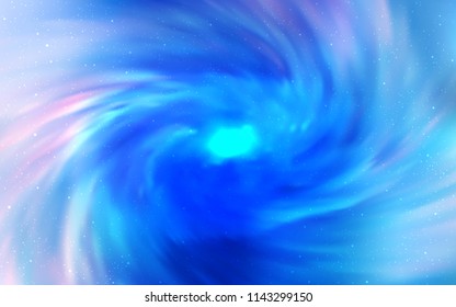 Light BLUE vector texture with milky way stars. Shining illustration with sky stars on abstract template. Pattern for astronomy websites.
