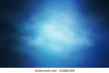 Light BLUE vector texture with milky way stars. Glitter abstract illustration with colorful cosmic stars. Pattern for astronomy websites.