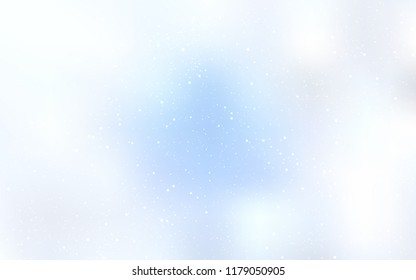 Light BLUE vector texture with milky way stars. Blurred decorative design in simple style with galaxy stars. Pattern for futuristic ad, booklets.