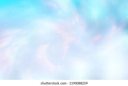 Leichte BLAU-Vektorillustration-Textur mit milden Wegstern. Unscharfes dekoratives Design im einfachen Stil mit Galaxie-Sternen. Das beste Design für Ihre Anzeige, Ihr Poster, Ihr Banner.