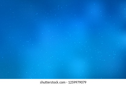 Light BLUE vector texture with milky way stars. Glitter abstract illustration with colorful cosmic stars. Pattern for futuristic ad, booklets.