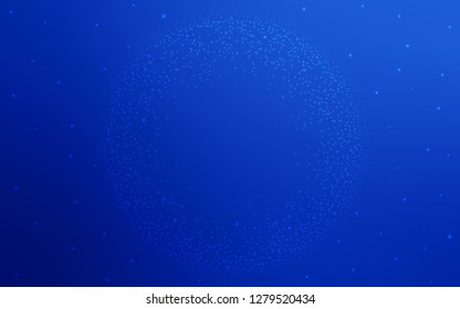 Light BLUE vector texture with milky way stars. Shining colored illustration with bright astronomical stars. Pattern for futuristic ad, booklets.