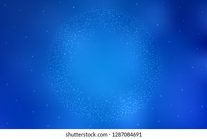 Light BLUE vector texture with milky way stars. Glitter abstract illustration with colorful cosmic stars. Pattern for astronomy websites.