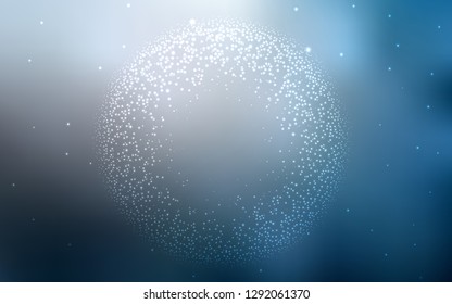 Light BLUE vector texture with milky way stars. Modern abstract illustration with Big Dipper stars. Best design for your ad, poster, banner.
