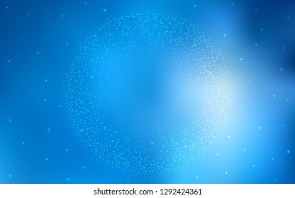 Light BLUE vector texture with milky way stars. Blurred decorative design in simple style with galaxy stars. Smart design for your business advert.