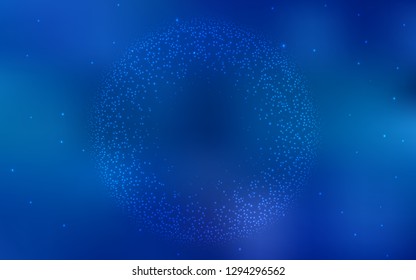 Light BLUE vector texture with milky way stars. Shining colored illustration with bright astronomical stars. Pattern for astronomy websites.